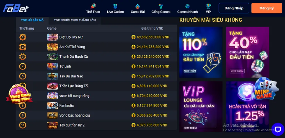 Giao diện đặt cược đá gà trên ứng dụng VIP66 APK